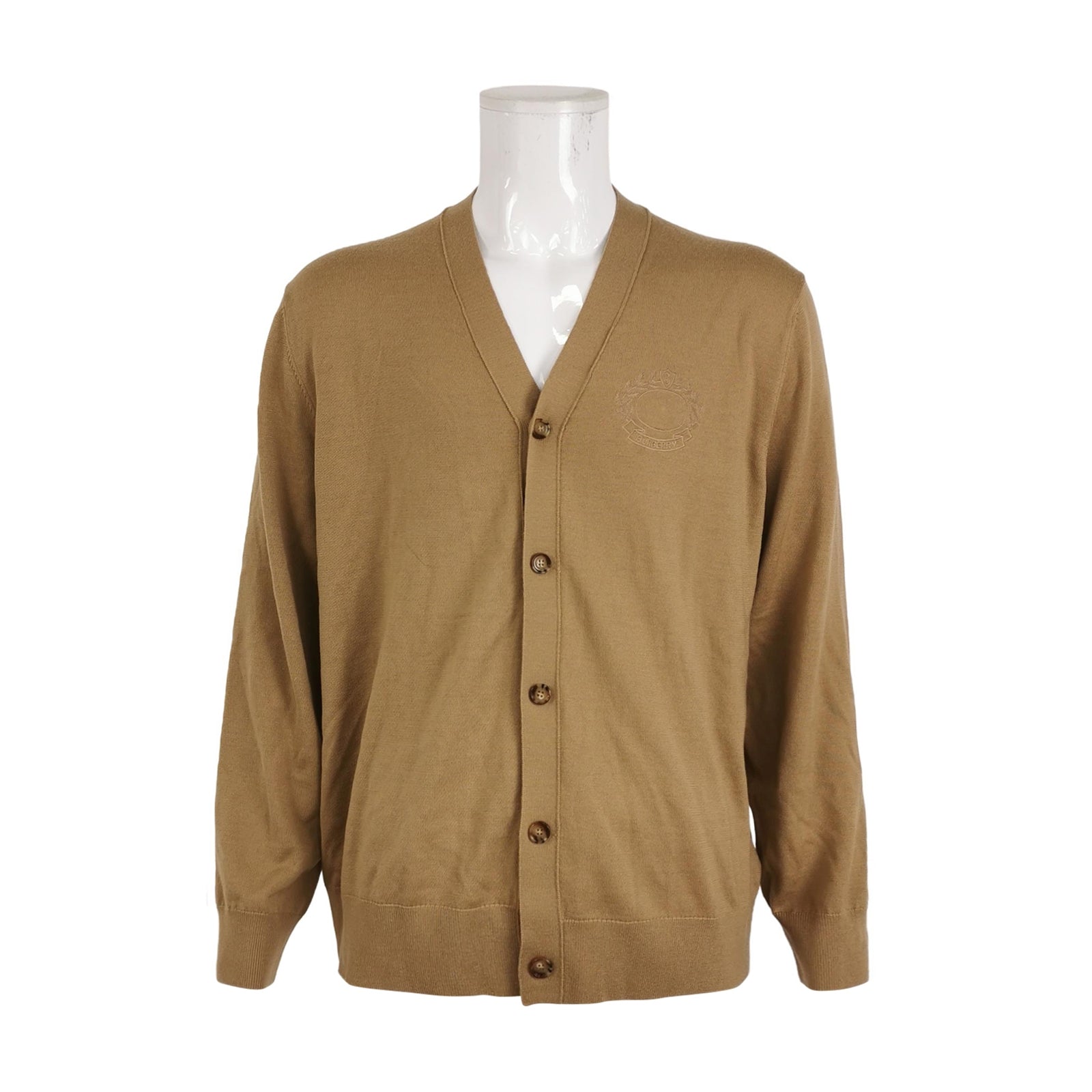 Burberry XL Cotton V-Neck Button Cardigan