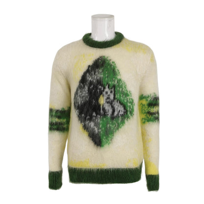 Dior x Peter Doig Mohair Wool Blend Colorblock Sweater L