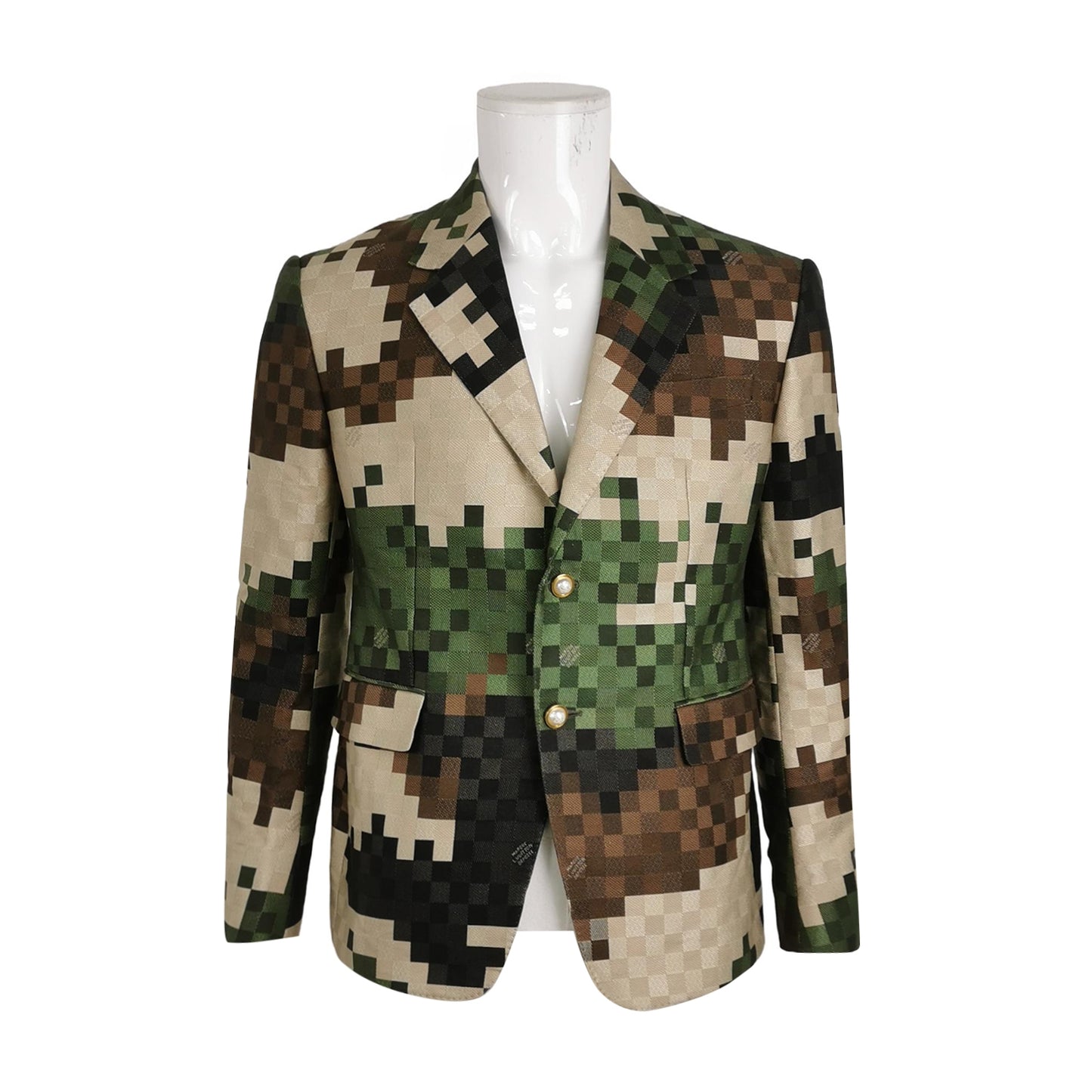 Louis Vuitton Damier Contrast Collar Jacket Size 48