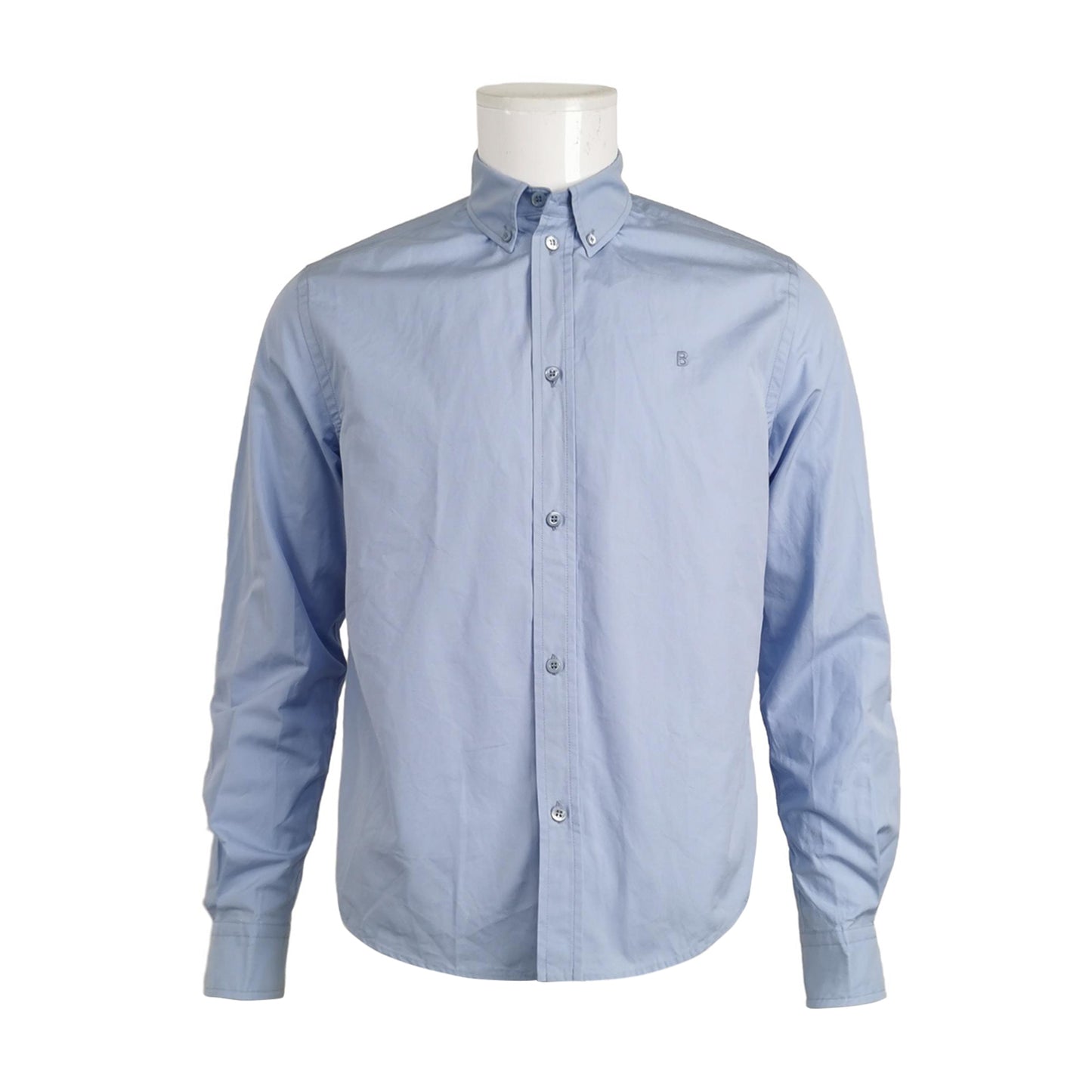 Balenciaga B Logo Cotton Long-Sleeve Shirt