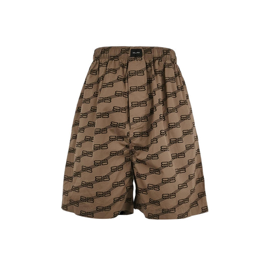 Balenciaga Logo Print Cotton Shorts XS