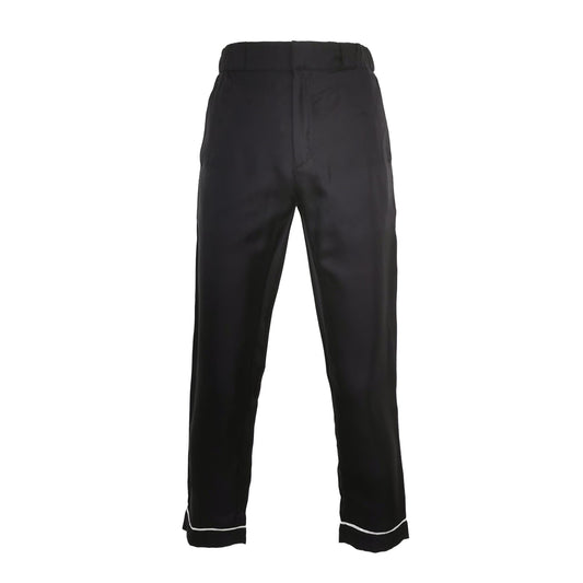 Prada Silk Color-Block Logo Trousers XS