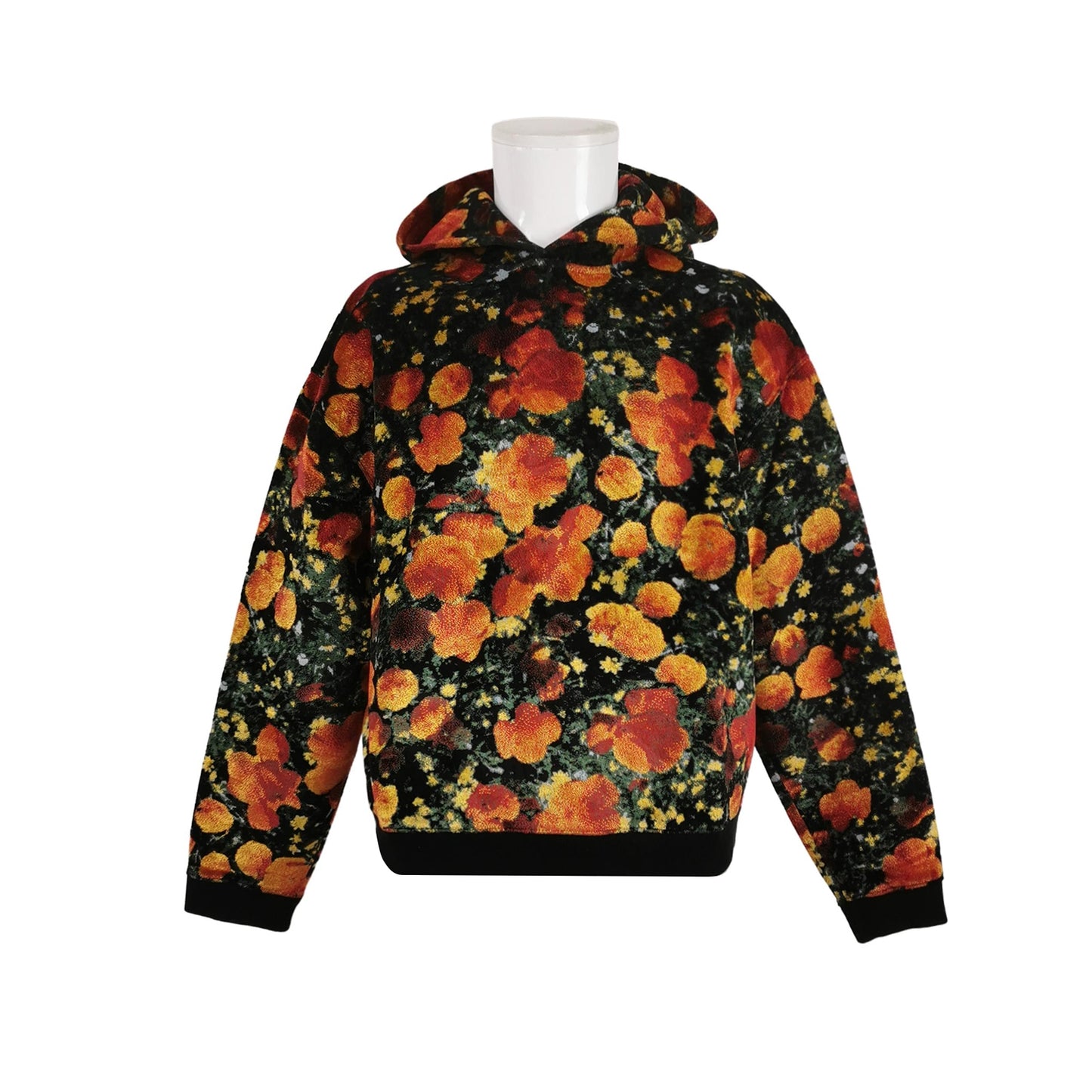 Louis Vuitton Floral Print Cotton Hoodie S