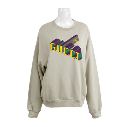 Gucci S Size Cotton Logo Crewneck Sweatshirt
