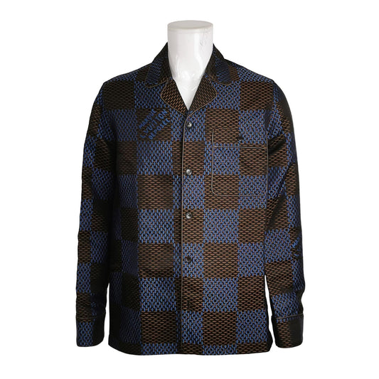 Louis Vuitton XL Checkered Wool Shirt Jacket