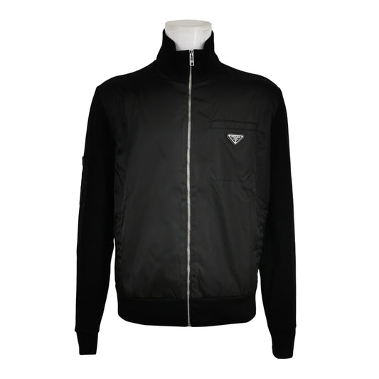 Prada XXL Zip-Front Triangle Logo Jacket