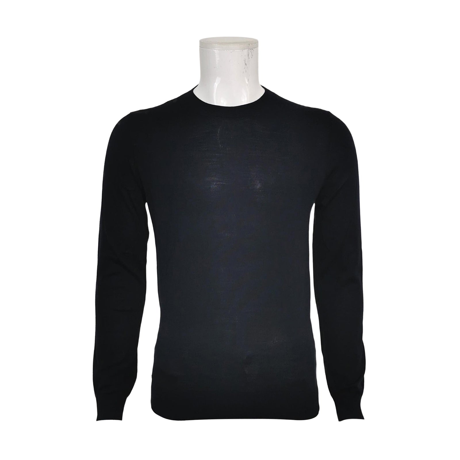 Valentino M Wool Solid Crew Neck Long Sleeve Sweater