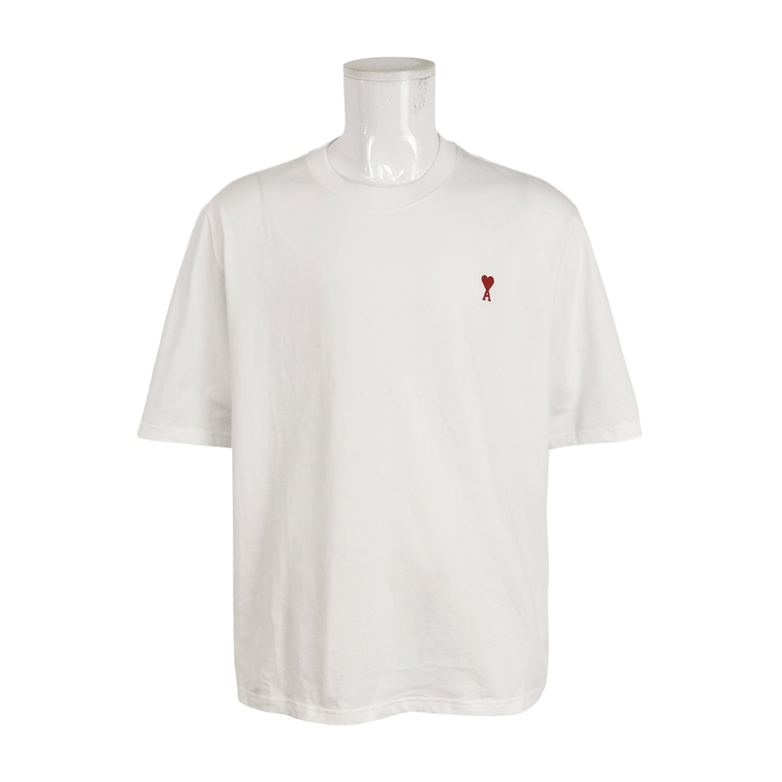 AMI Alexandre Mattiussi White Heart Cotton T-Shirt XXL