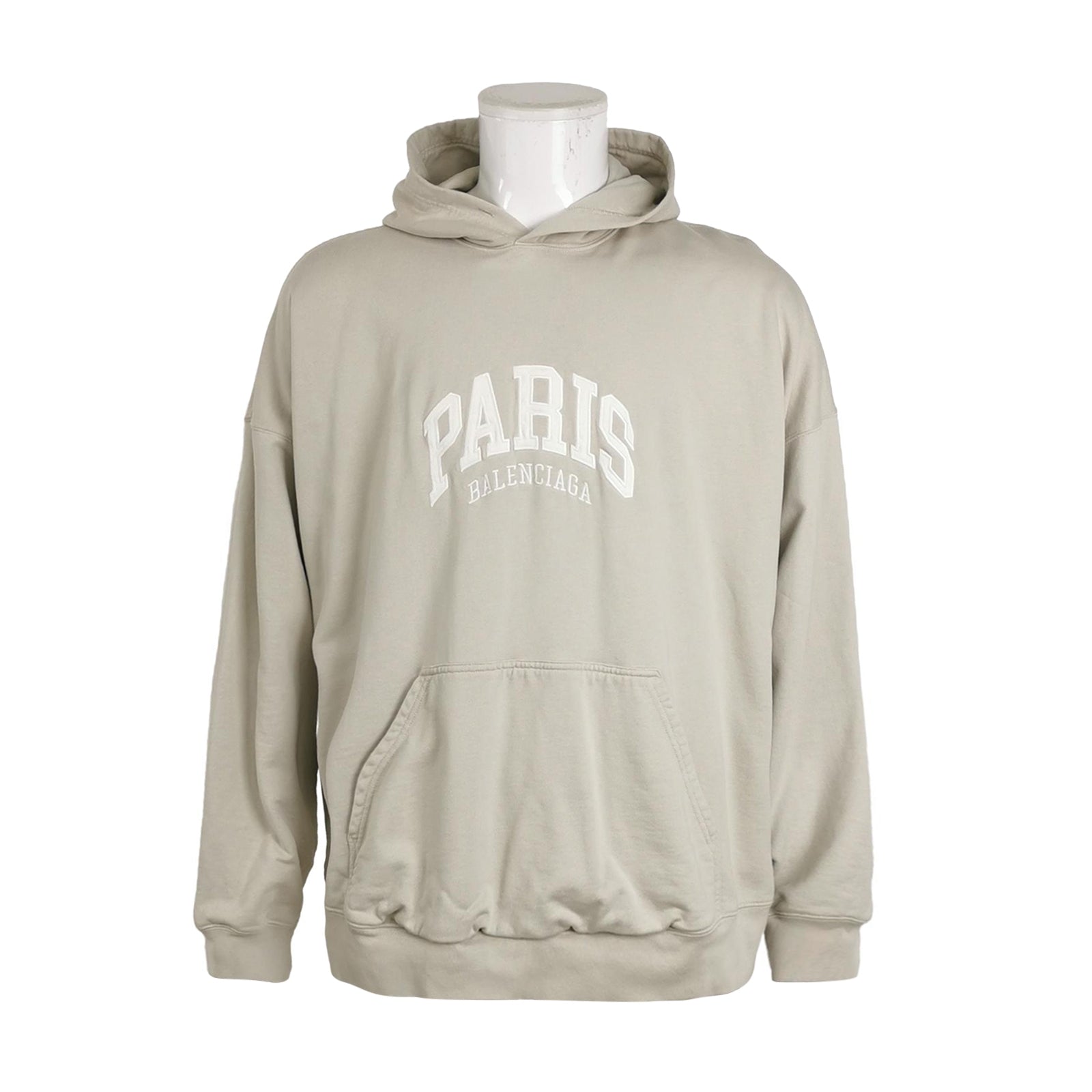 Balenciaga Paris Oversized Beige Hoodie