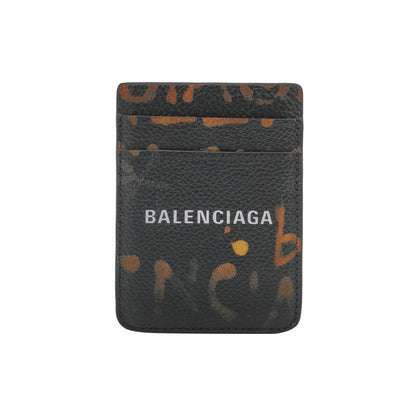 Balenciaga Leather Colorblock Logo Card Holder