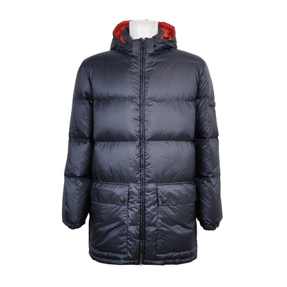 Prada Quilted Hooded Long-Sleeve Down Jacket L