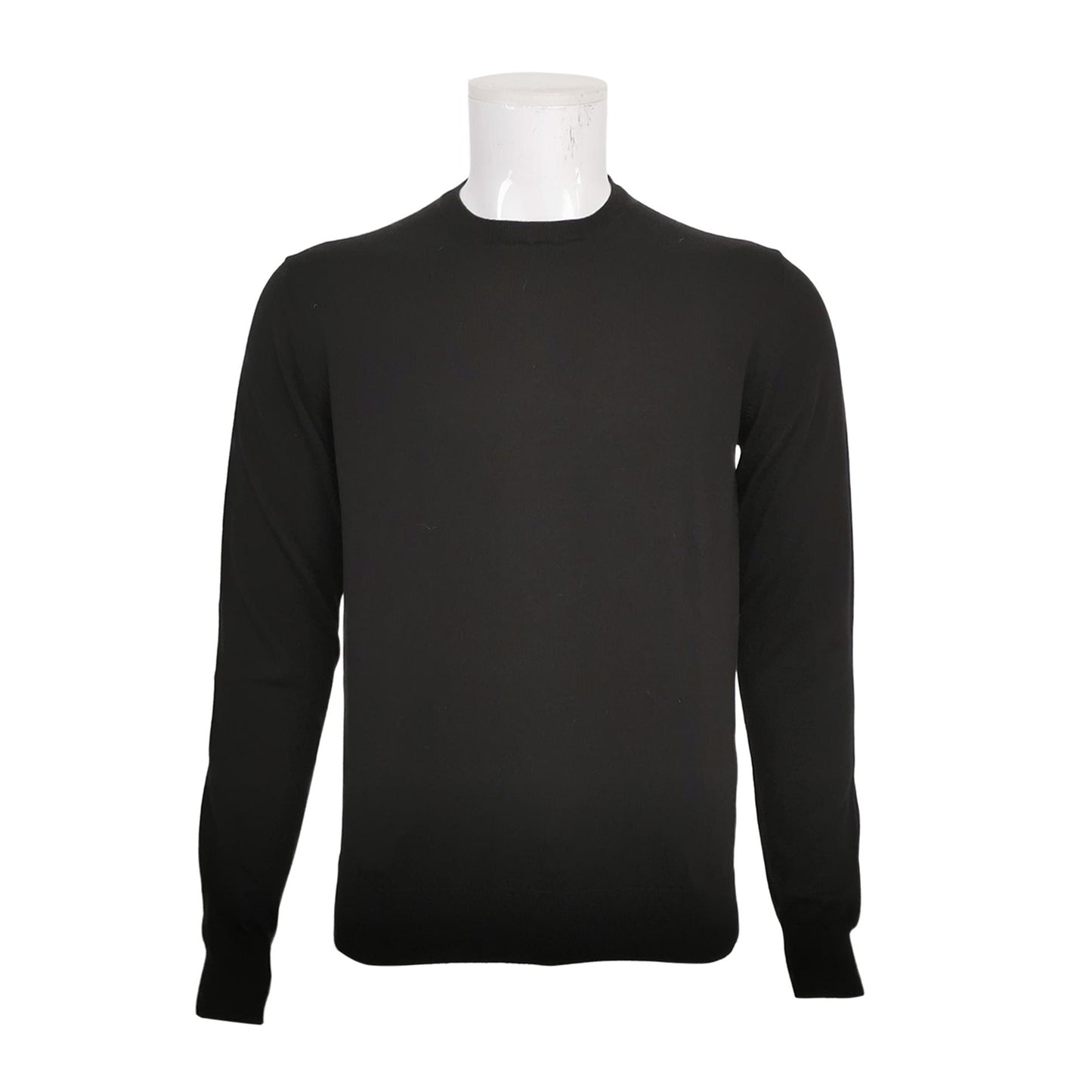 Prada M Cotton Solid Crew Neck Long Sleeve Sweater