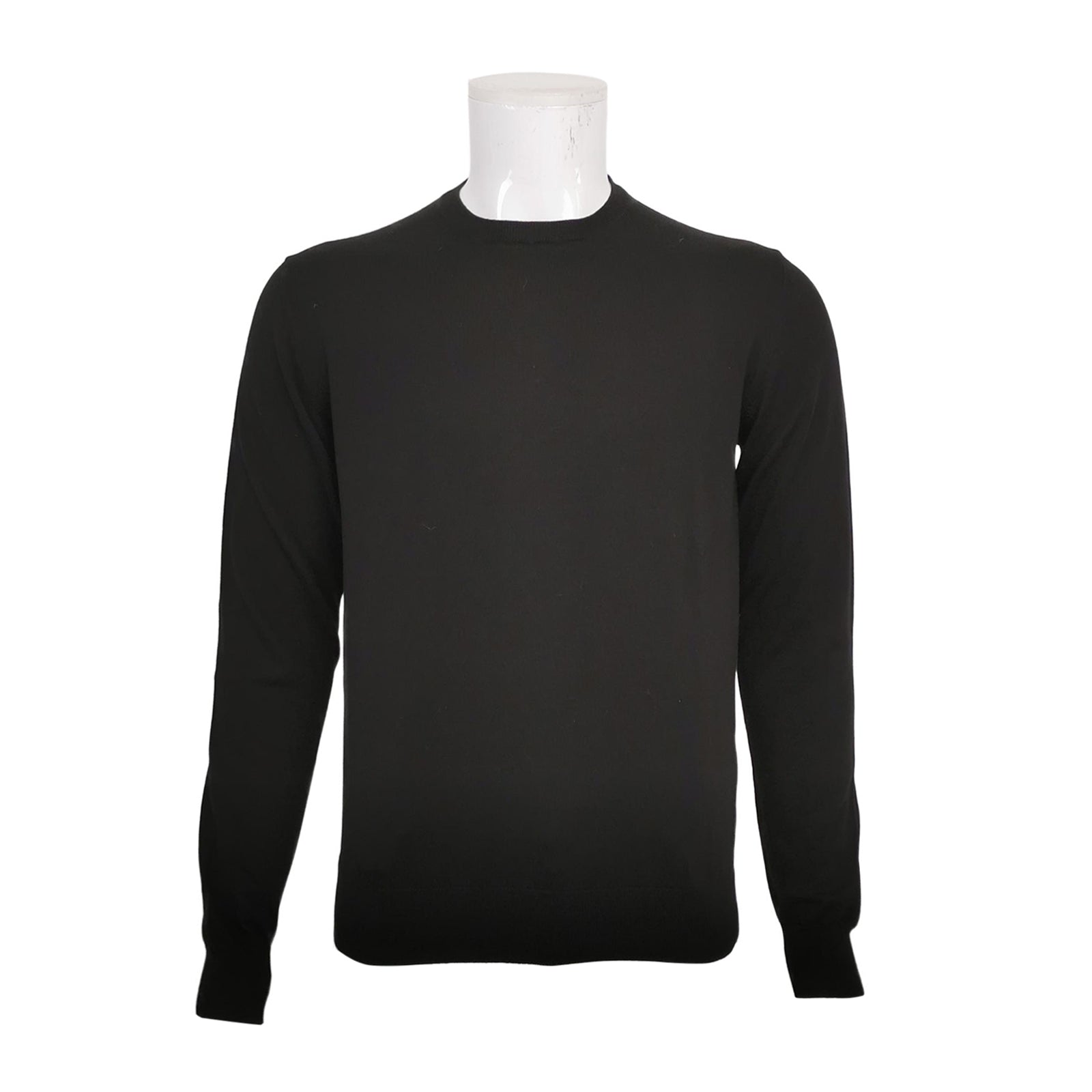 Prada M Cotton Solid Crew Neck Long Sleeve Sweater