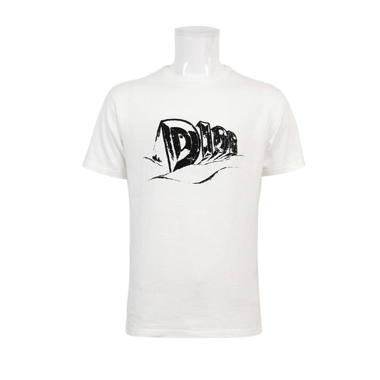 Dior Cotton Logo Print Crewneck Short-Sleeve T-Shirt M
