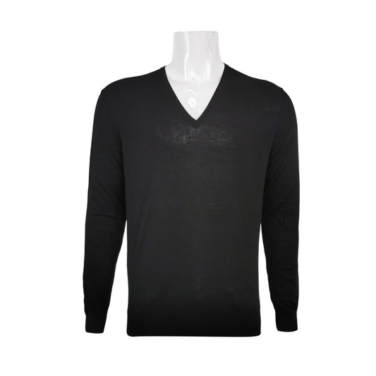 Prada L Black V-Neck Long-Sleeve Sweater