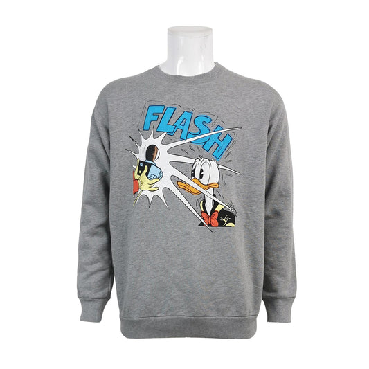 Gray 'FLASH' Donald Duck Graphic Sweatshirt L