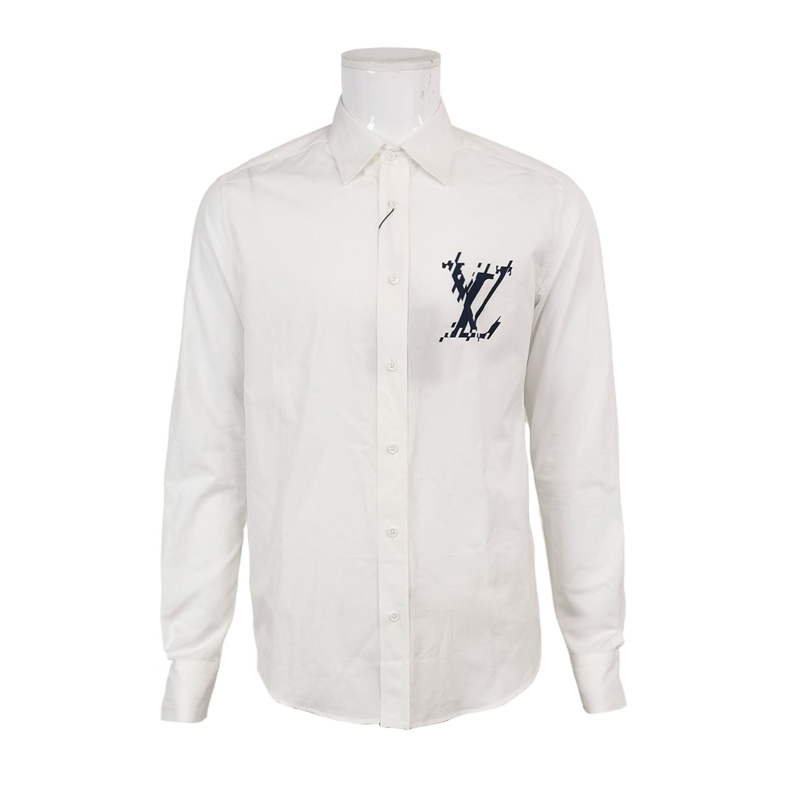 Louis Vuitton S Size Cotton Logo Long Sleeve Shirt