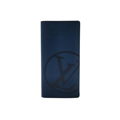 Louis Vuitton Brazza Blue Epi Leather Bifold Wallet