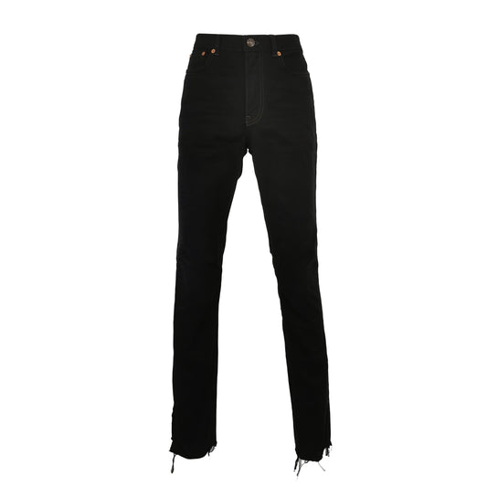 Balenciaga Black High-Waist Straight-Leg Jeans