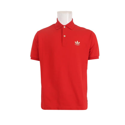 Gucci x adidas Red Cotton Logo Polo Shirt S
