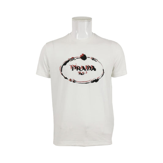 Prada Cotton Logo Crewneck T-Shirt Size M