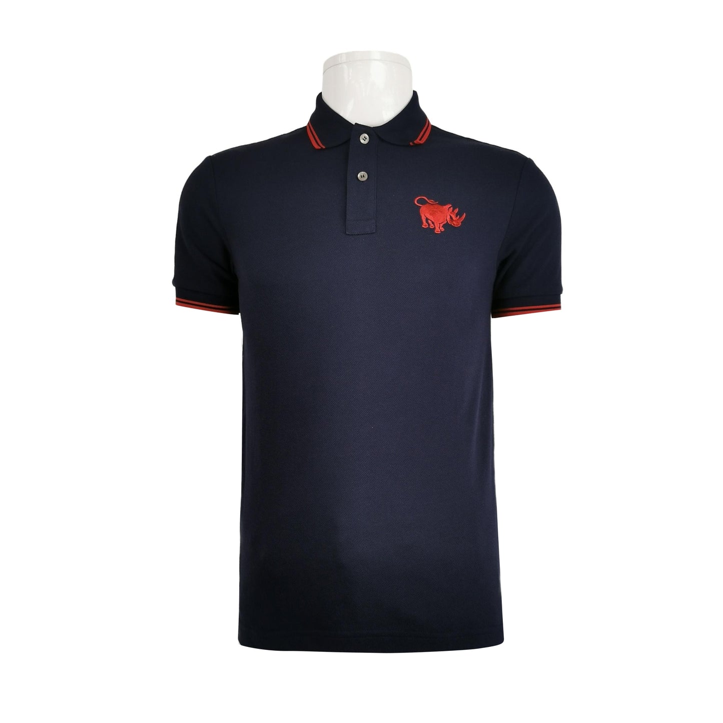 Prada S Size Navy Red Accent Polo Shirt