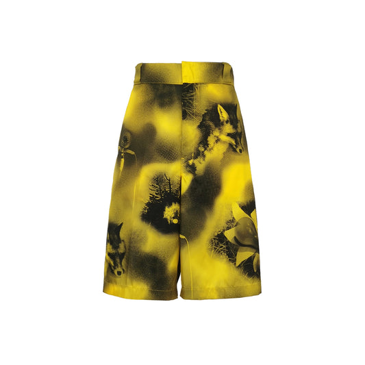 Prada Yellow Print Shorts Size L