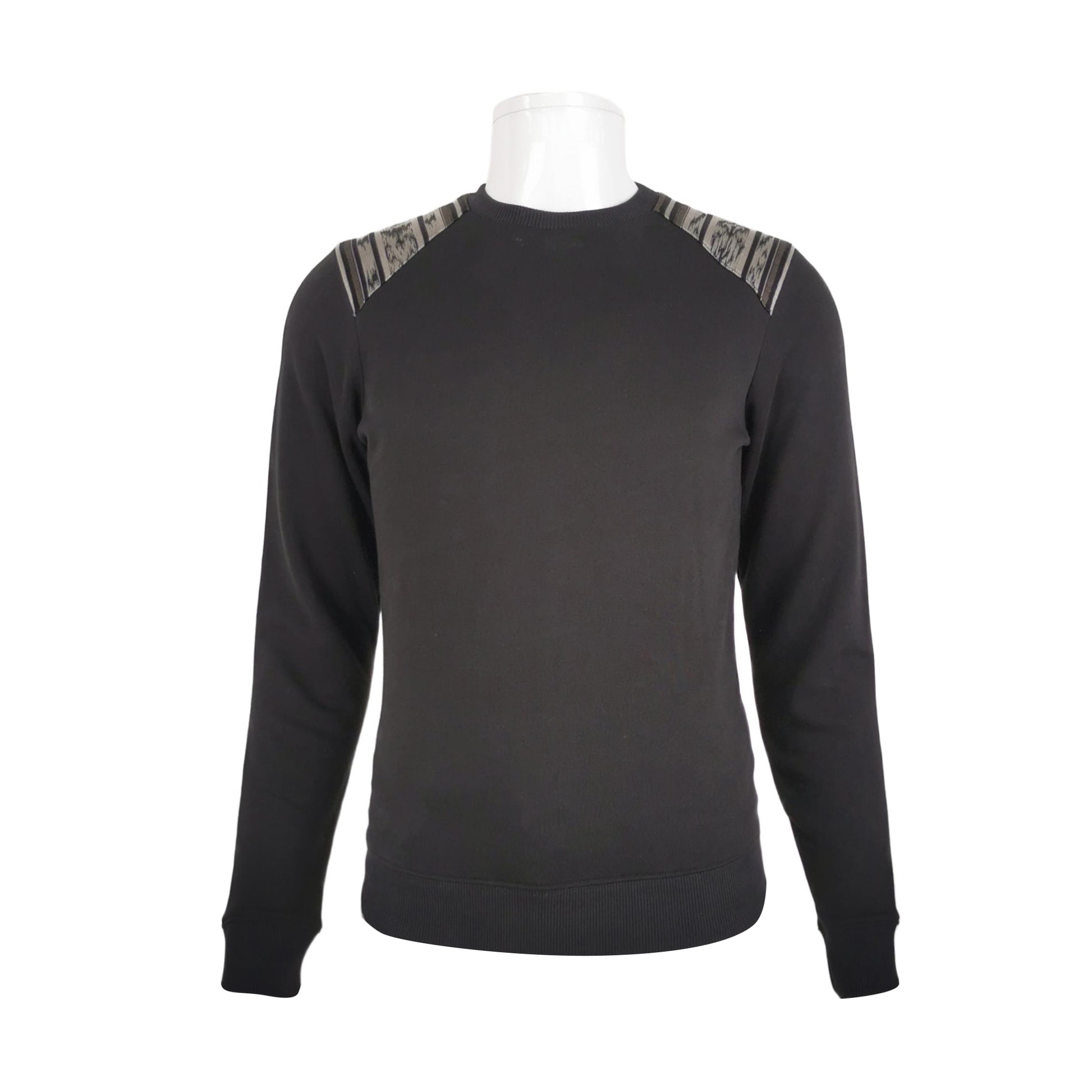 Saint Laurent XS Cotton Paneled Crewneck Sweatshirt