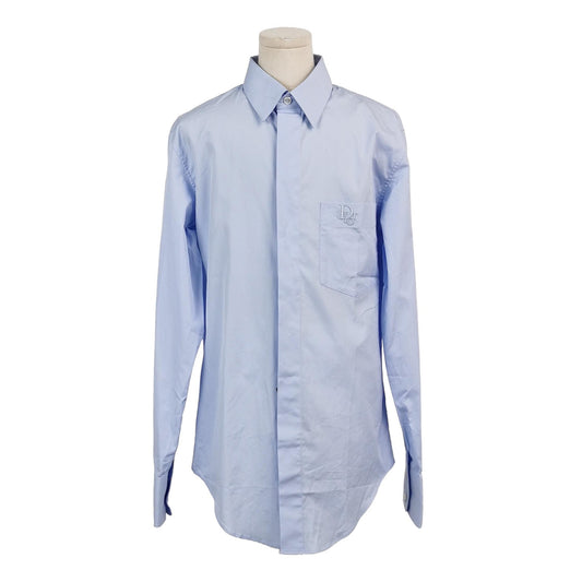 Dior By Erl Cotton Logo Embroidered Long-Sleeve Shirt