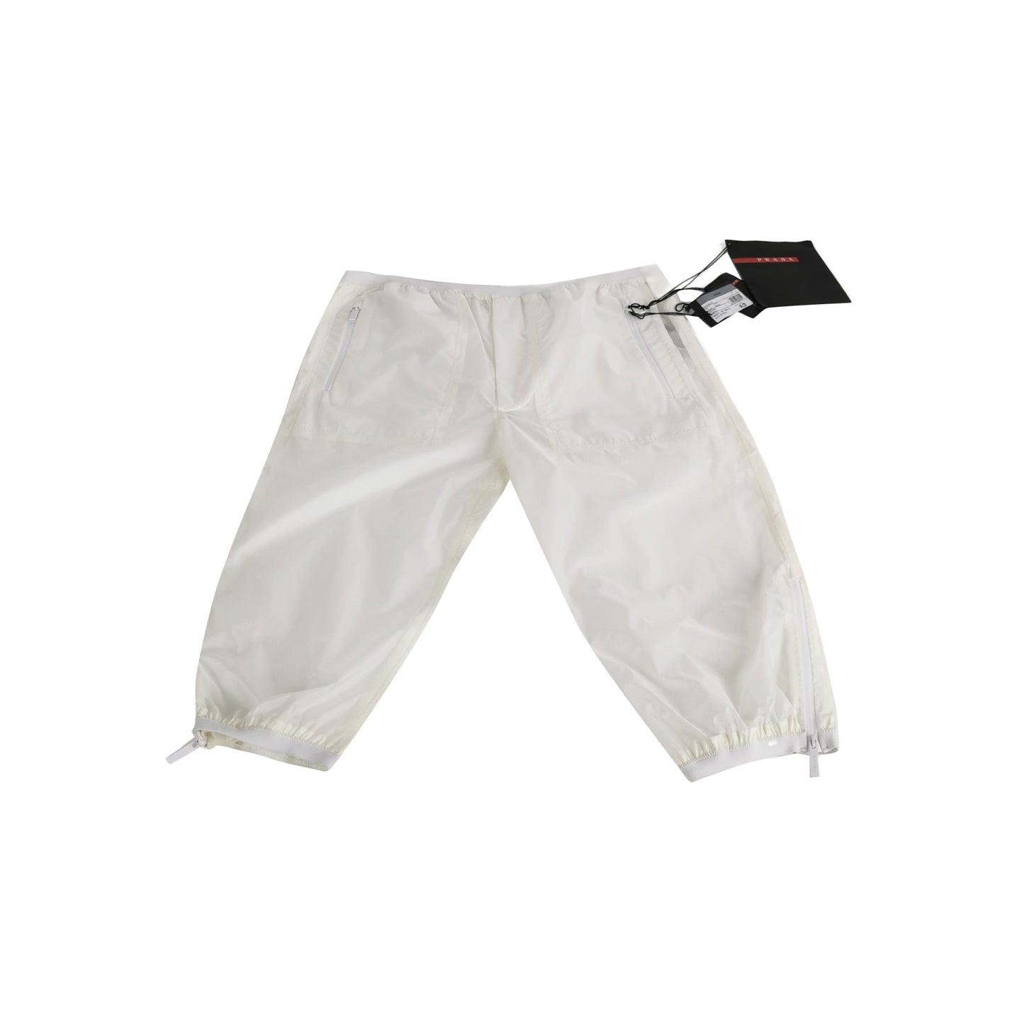 Prada Logo White Cargo Pants Size S