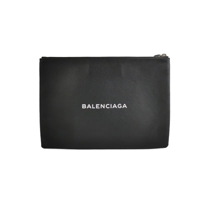 Balenciaga Everyday Leather Logo Clutch