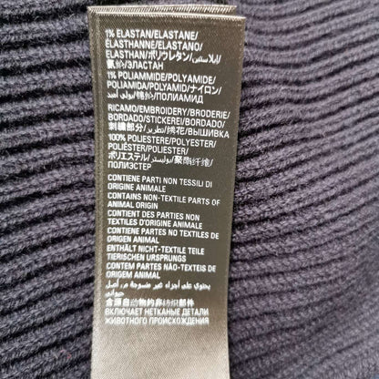 Balenciaga S Black V-Neck Ribbed Sweater