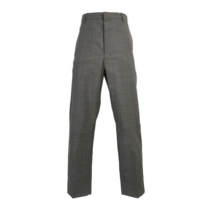 Prada Wool Solid Gray Trousers Size L