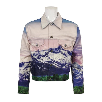 Louis Vuitton Cotton Colorblock Mountain Print Jacket