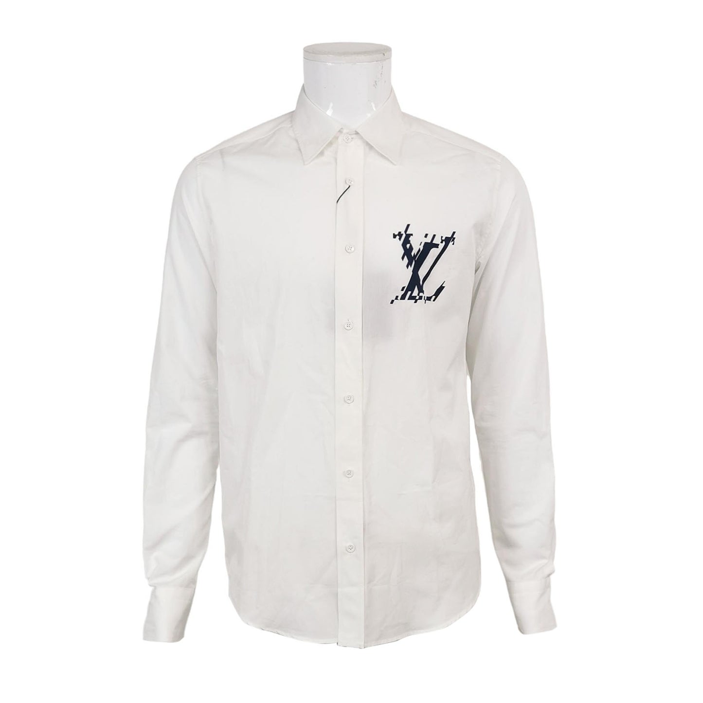 Louis Vuitton S Size Cotton Logo Long Sleeve Shirt
