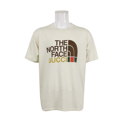 The North Face x Gucci Logo Print Cream T-Shirt