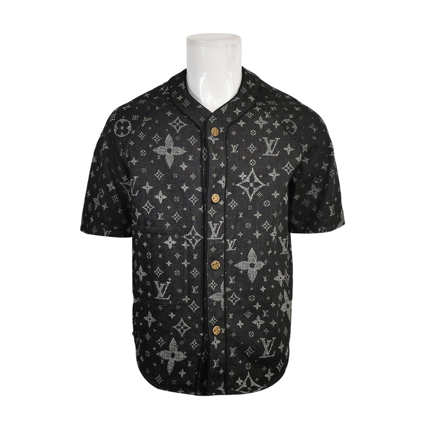 Louis Vuitton Monogram Cotton Short-Sleeve Shirt M