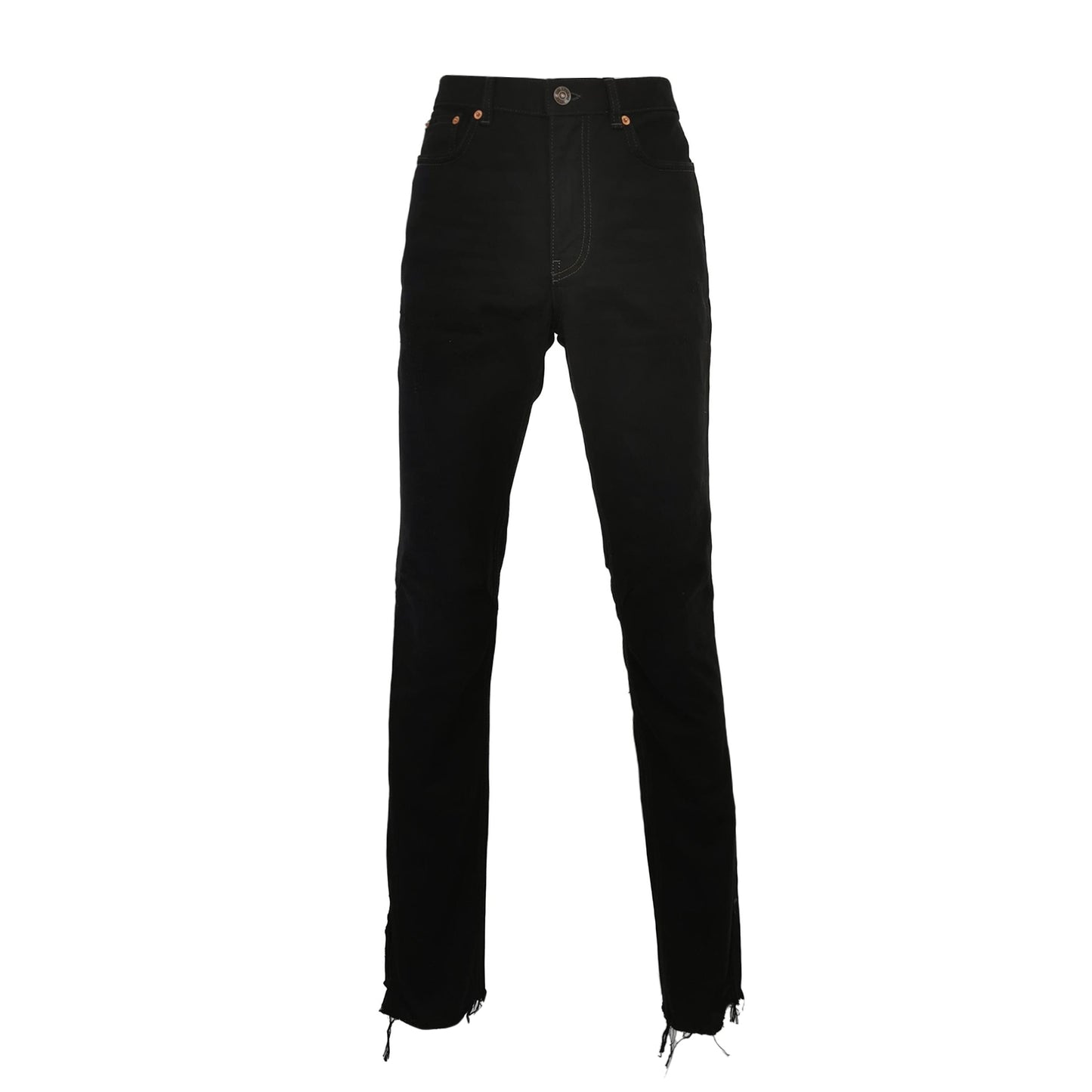 Balenciaga Black High-Waist Straight-Leg Jeans