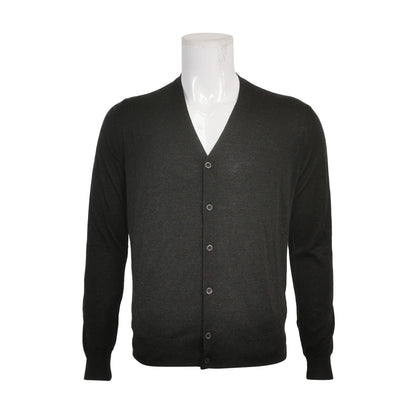 Prada Wool V-Neck Single-Breasted Long-Sleeve Cardigan