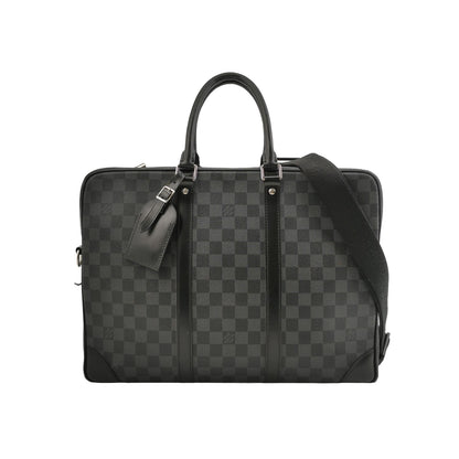 Louis Vuitton Damier Leather Briefcase Crossbody