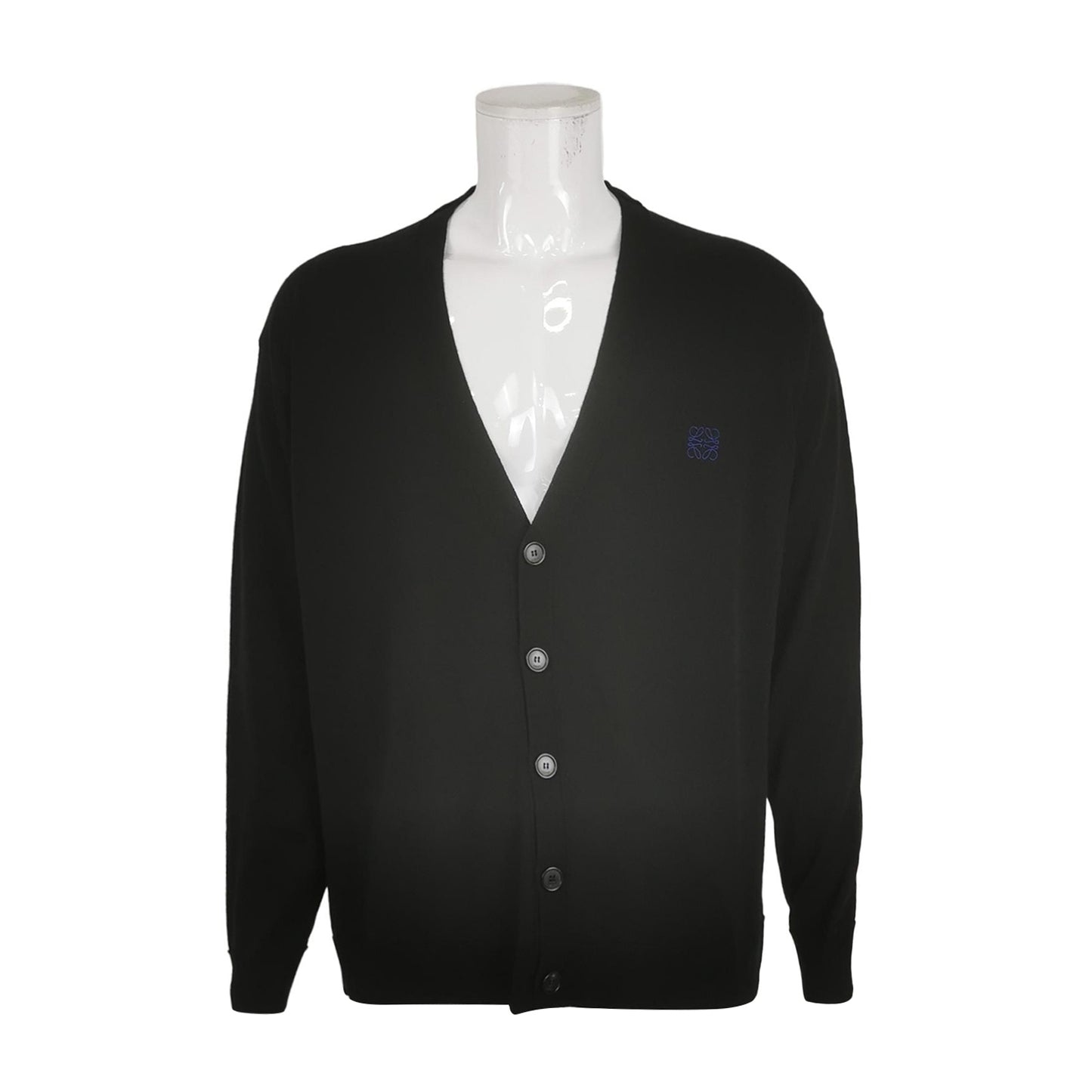 Loewe XL Wool V-Neck Single-Breasted Cardigan