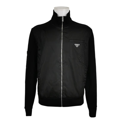 Prada XXL Zip-Front Triangle Logo Jacket