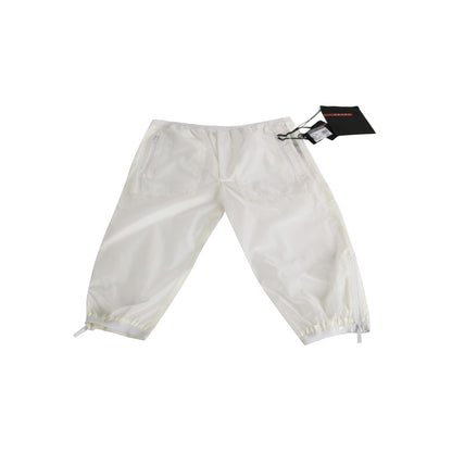 Prada Logo White Cargo Pants Size S