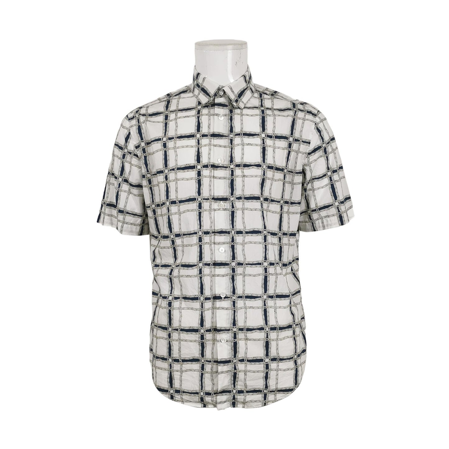 Louis Vuitton L Checkered Short-Sleeve Shirt