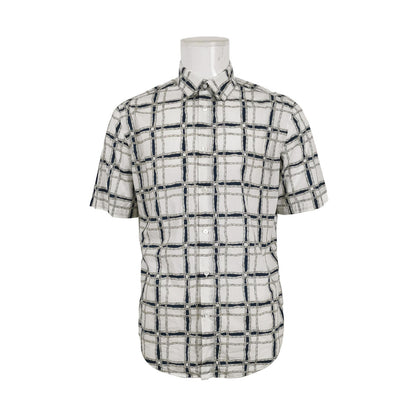 Louis Vuitton L Checkered Short-Sleeve Shirt