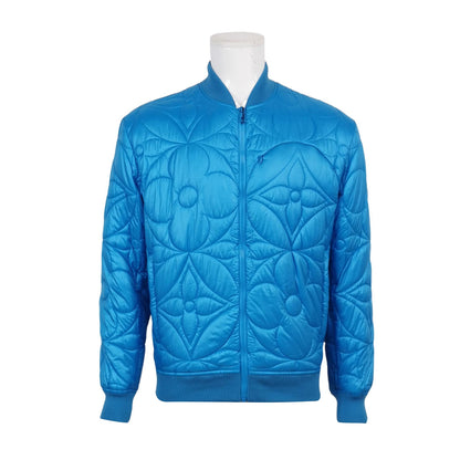Louis Vuitton Blue Monogram Quilted Zip Jacket XS