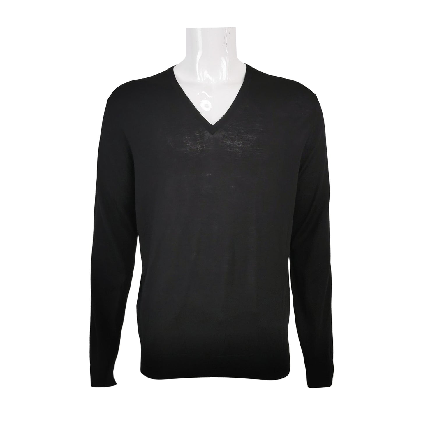 Prada Wool Solid V-Neck Sweater Size L