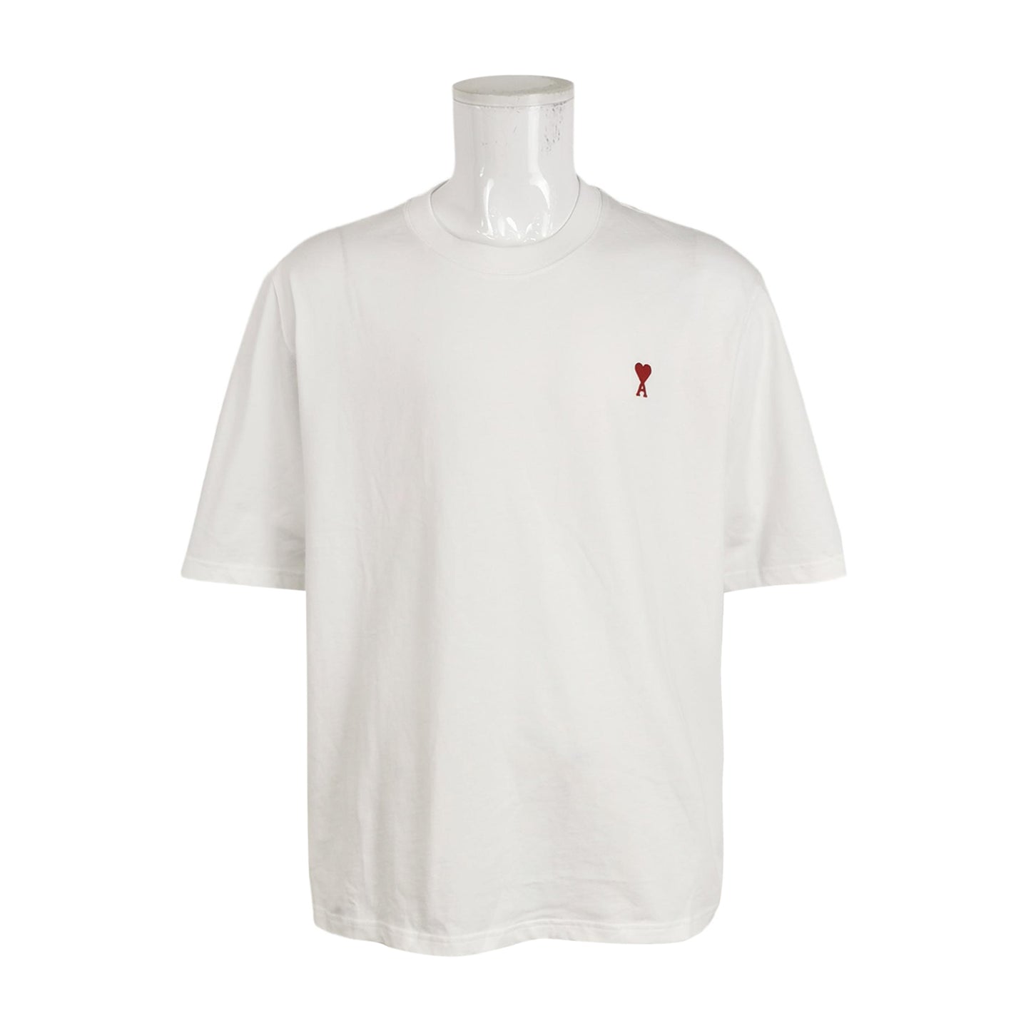 AMI Alexandre Mattiussi White Heart Cotton T-Shirt XXL