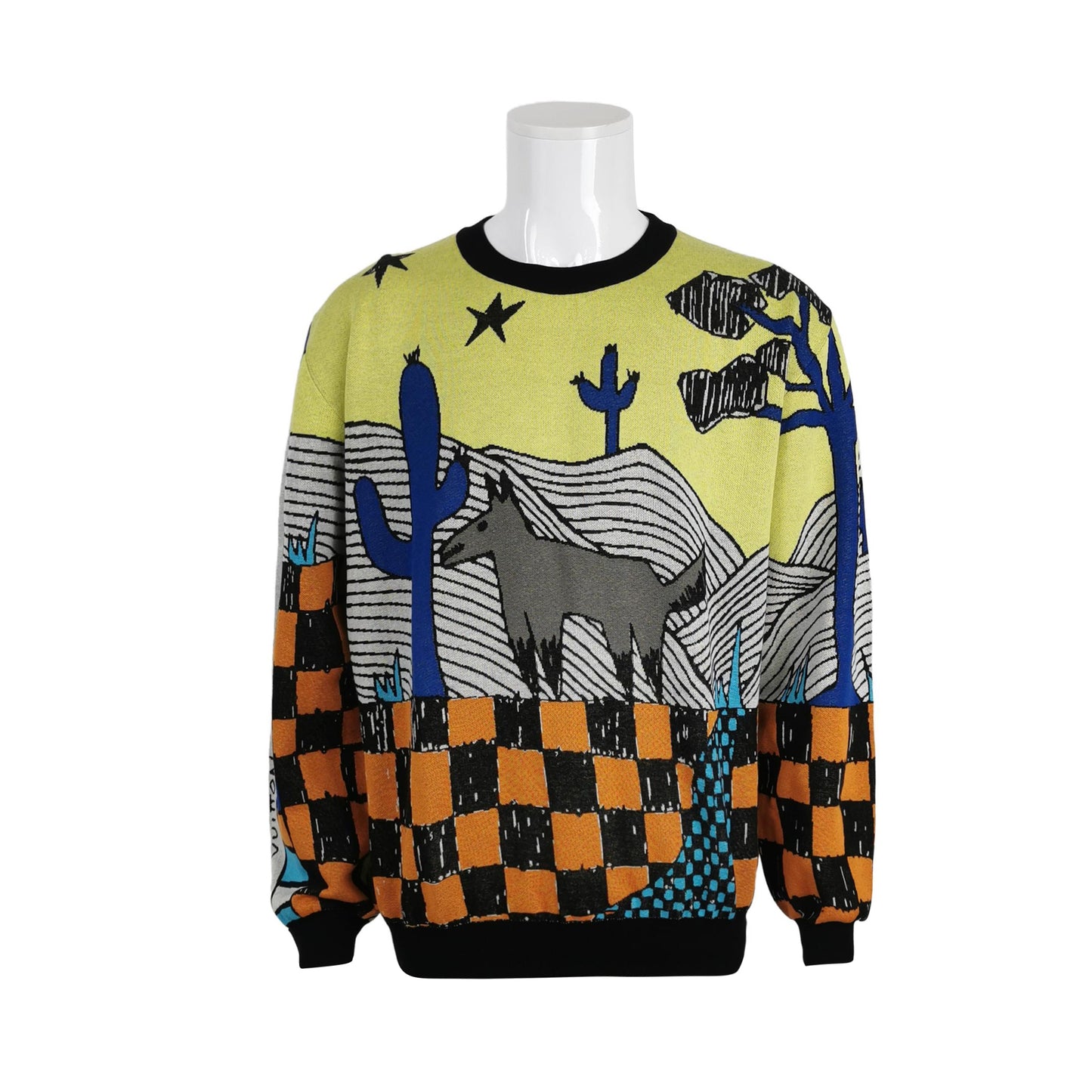 Louis Vuitton FW23 Cotton Cartoon Animal Sweater L