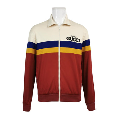 Gucci Colorblock Logo Zip Collar Jacket S
